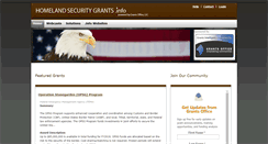 Desktop Screenshot of homelandsecuritygrants.info